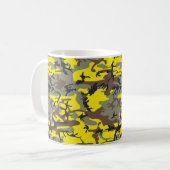 Gelbe und braune Camouflage, Militär, Armee Kaffeetasse (Vorderseite Links)