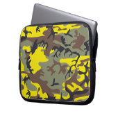 Gelbe und braune Camouflage, Militär, Armee Laptopschutzhülle (Vorderseite Links)