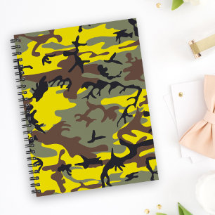 Gelbe und braune Camouflage, Militär, Armee Notizblock