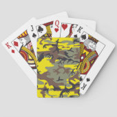 Gelbe und braune Camouflage, Militär, Armee Spielkarten (Rückseite)