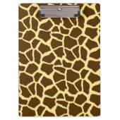 Gelbe und braune Giraffe Klemmbrett (Vorderseite)