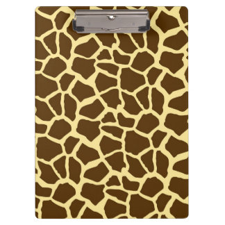 Gelbe und braune Giraffe Klemmbrett