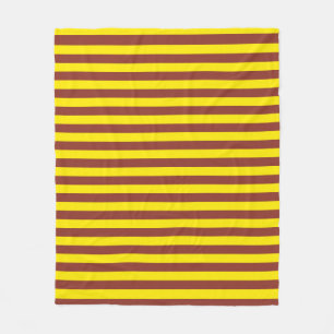 Gelbe und braune Streifen Fleecedecke