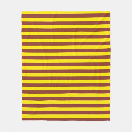 Gelbe und braune Streifen Fleecedecke (Vorderseite)