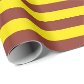 Gelbe und braune Streifen Geschenkpapier (Rolleneckpunkt)