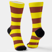 Gelbe und braune Streifen Socken (Gewinkelt)