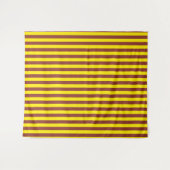Gelbe und braune Streifen Wandteppich (Vorderseite (Horizontal))