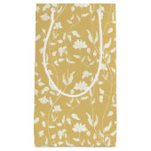 Gelbe und creme florale Geschenktasche Kleine Geschenktüte (Vorderseite)