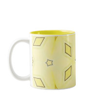 Gelbe und dunkelbraune Sterne und Diamanten