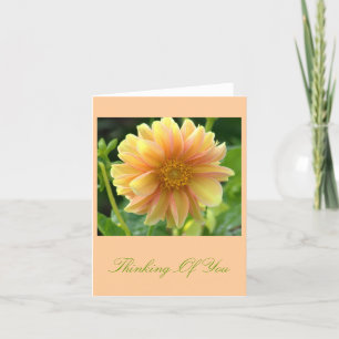 GELBE UND FRISCHFARBENE DAHLIA KARTE