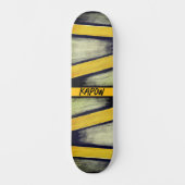 Gelbe und grafische Grafik - Skateboard (Vorderseite)