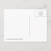 Gelbe und graue Blume. Blumenmuster Postkarte (Rückseite)