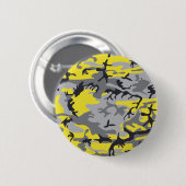 Gelbe und graue Camouflage, Militär, Armee Button (Vorne & Hinten)