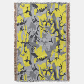 Gelbe und graue Camouflage, Militär, Armee Decke (Vorderseite Vertikal)