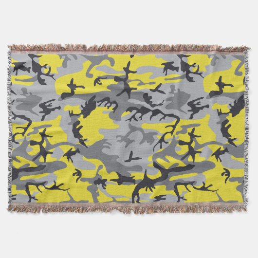 Gelbe und graue Camouflage, Militär, Armee Decke (Vorderseite)
