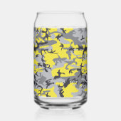 Gelbe und graue Camouflage, Militär, Armee Dosenglas (Rückseite)