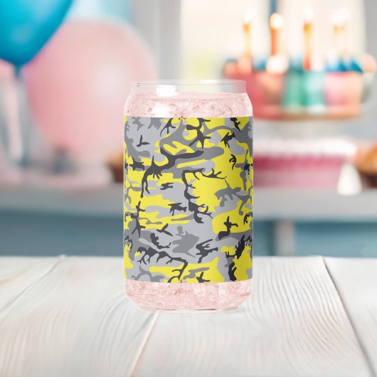 Gelbe und graue Camouflage, Militär, Armee Dosenglas (Insitu (Baby Party))