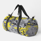 Gelbe und graue Camouflage, Militär, Armee Duffle Bag (Rechte Ecke)