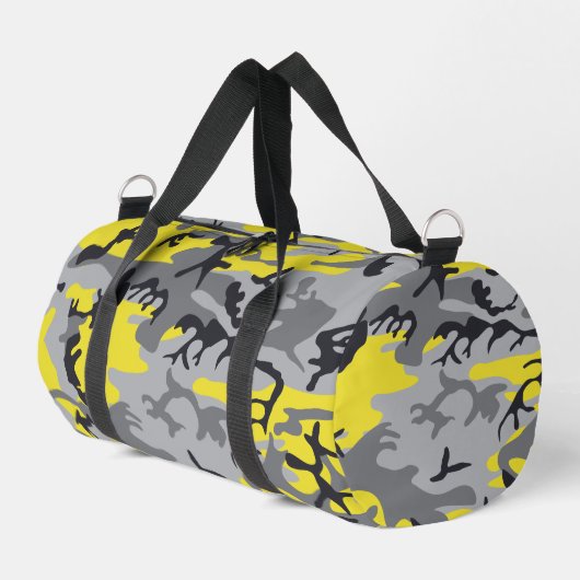 Gelbe und graue Camouflage, Militär, Armee Duffle Bag (Linke Seite)