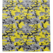 Gelbe und graue Camouflage, Militär, Armee Duschvorhang (Vorderseite)