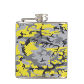 Gelbe und graue Camouflage, Militär, Armee Flachmann (Vorderseite)