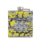 Gelbe und graue Camouflage, Militär, Armee Flachmann (Rückseite)