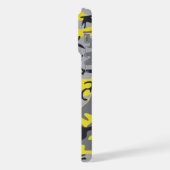 Gelbe und graue Camouflage, Militär, Armee iPhone Hülle (Linke Seite)