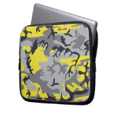 Gelbe und graue Camouflage, Militär, Armee Laptopschutzhülle (Vorderseite Links)
