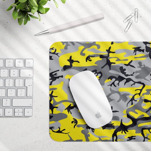 Gelbe und graue Camouflage, Militär, Armee Mousepad