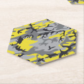 Gelbe und graue Camouflage, Militär, Armee Untersetzer (angewinkelt)