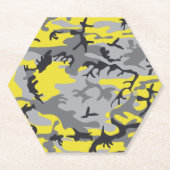 Gelbe und graue Camouflage, Militär, Armee Untersetzer (Vorderseite)