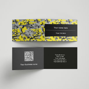 Gelbe und graue Camouflage, Militär, Armee Visitenkarten
