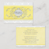 Gelbe und graue Damaskus-Verschlusskarte Begleitkarte (Vorne/Hinten)