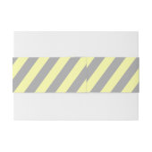 Gelbe und graue Diagonale Streifen Einladungsbanderole (Rückseitenbeispiel)