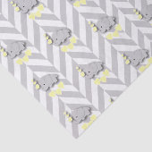 Gelbe und graue Elefant-Babyparty Seidenpapier (Ausschnitt)