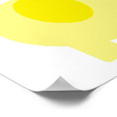 Gelbe und graue Elefanten und Vogel-Kinderzimmer Poster (Ecke)