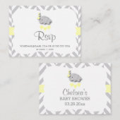 Gelbe und graue Elefantendusche - UAWG Begleitkarte (Vorne/Hinten)