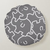 Gelbe und graue Elefantenkinder werfen Kissen (Rückseite)