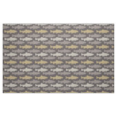Gelbe und graue Fische Stoff (Fat Quarter (45,7 x 55,9 cm))