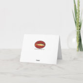 Gelbe und graue Fun Trout Fish Muster Dankeskarte (Rückseite)