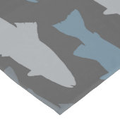 Gelbe und graue Fun Trout Fish Muster Großer Tischläufer (Ecke)