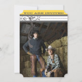 Gelbe und graue Funky-Wirbel beim Hochzeitsdatum s Save The Date (Vorderseite)