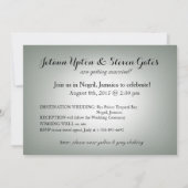 Gelbe und graue Hochzeit am Strand Einladung (Rückseite)