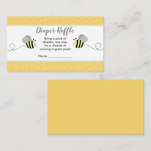 Gelbe und graue Hummelkarten Begleitkarte (Vorne/Hinten)