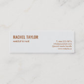 Gelbe und graue Lippen Moderne Beruflich Mini Visitenkarte (Rückseite)