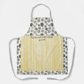 Gelbe und graue moderne Polka-Punkte Schürze (Vorderseite)