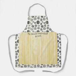 Gelbe und graue moderne Polka-Punkte Schürze