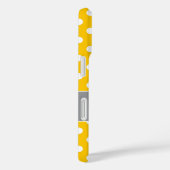 Gelbe und graue Polka Dots Mit Monogramm Case-Mate iPhone Hülle (Rückseite / Rechts)