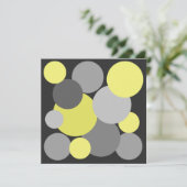 Gelbe und graue Polka Dots Notecard (Stehend Vorderseite)