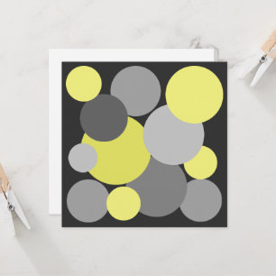 Gelbe und graue Polka Dots Notecard